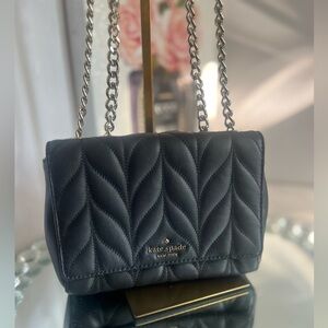 Kate Spade Black Quilted Chain Shoulder Bag